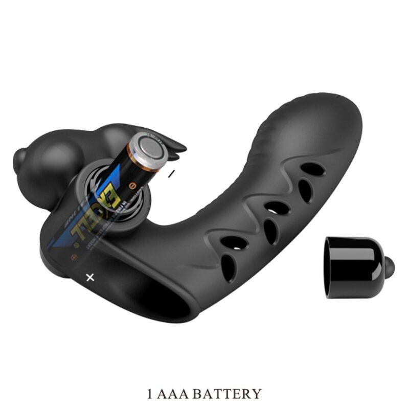 VANCE BLACK RABBIT VIBRATOR FINGER COVER