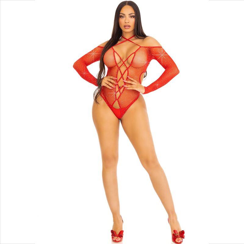 BODY CROTHLESS Z GLANZ RDEČO