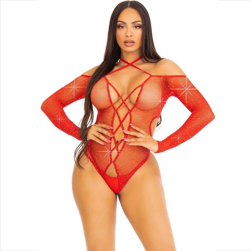 BODY CROTHLESS Z GLANZ RDEČO