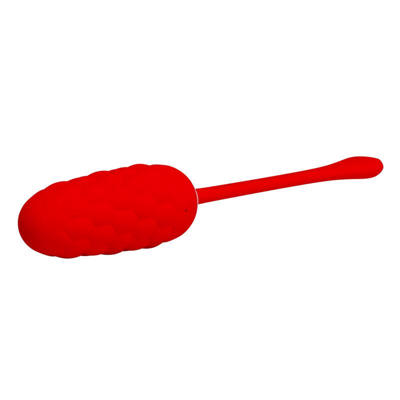 VIBRATING EGG WITH RED RECHARGEABLE MARINE TEXTURE