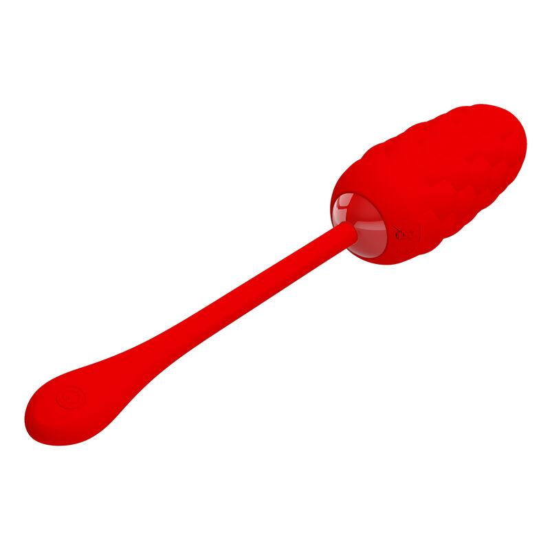 VIBRATING EGG WITH RED RECHARGEABLE MARINE TEXTURE
