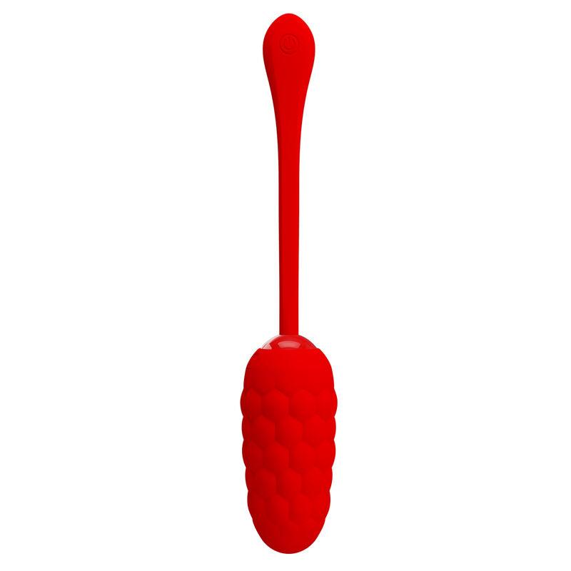 VIBRATING EGG WITH RED RECHARGEABLE MARINE TEXTURE