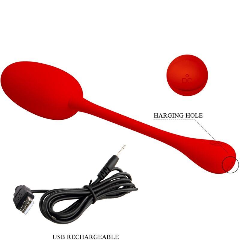 KNUCKER RED RECHARGEABLE VIBRATING EGG