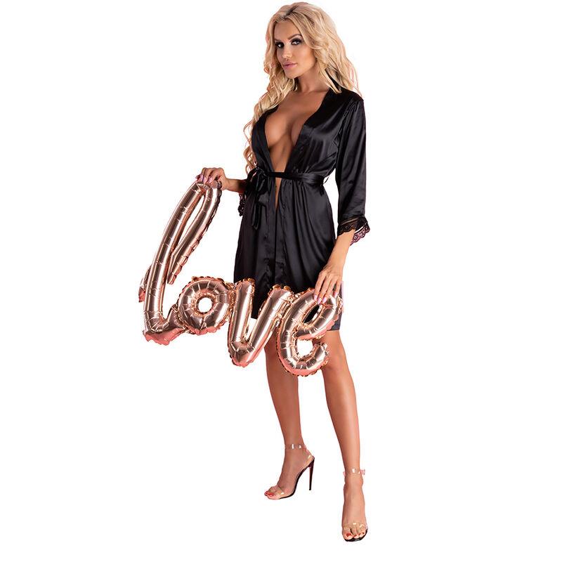 ARILADYEN LC 90568 DRESSING GOWN + PANTY BLACK