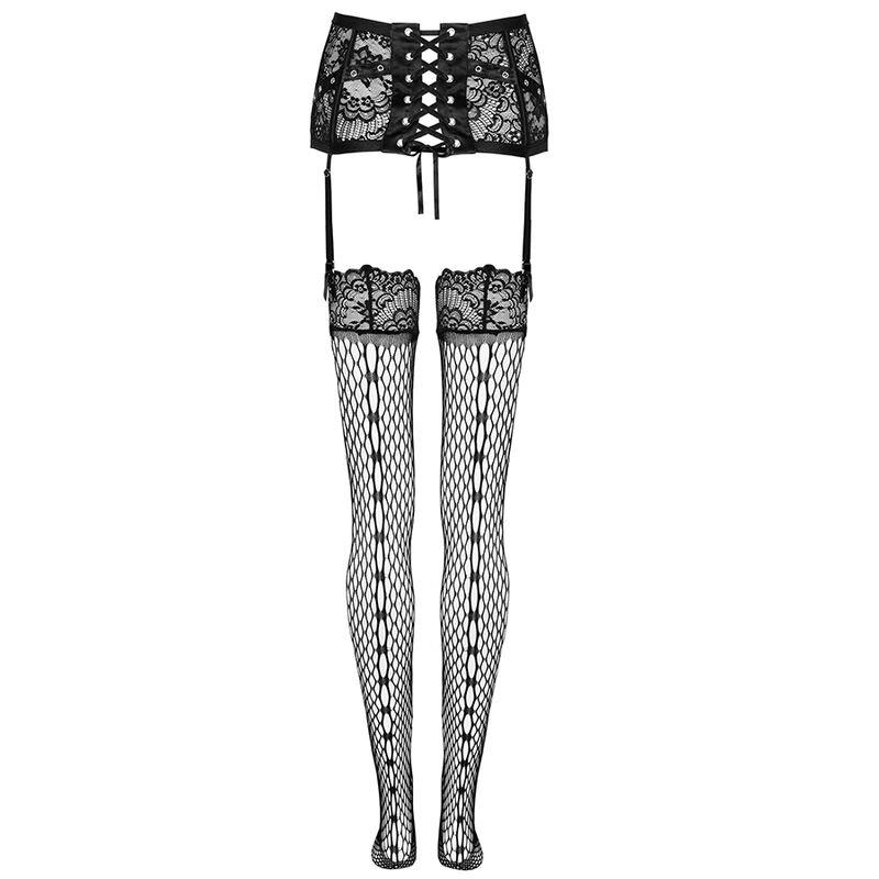 GARTER BELT + STOCKINGS BLACK