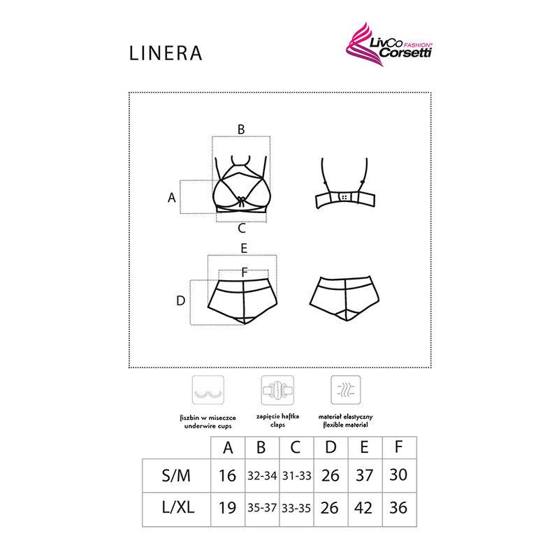 LINERA FOR THE SENSES COLLECTION BRA + PANTY BLACK
