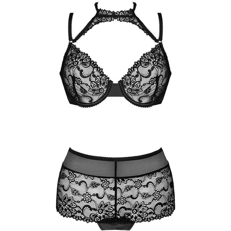 LINERA FOR THE SENSES COLLECTION BRA + PANTY BLACK
