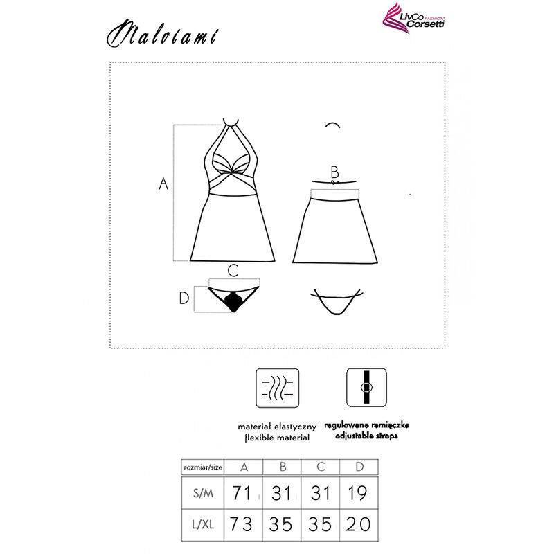 MALVIAMI LC 90625 SHIRT + PANTY BLACK