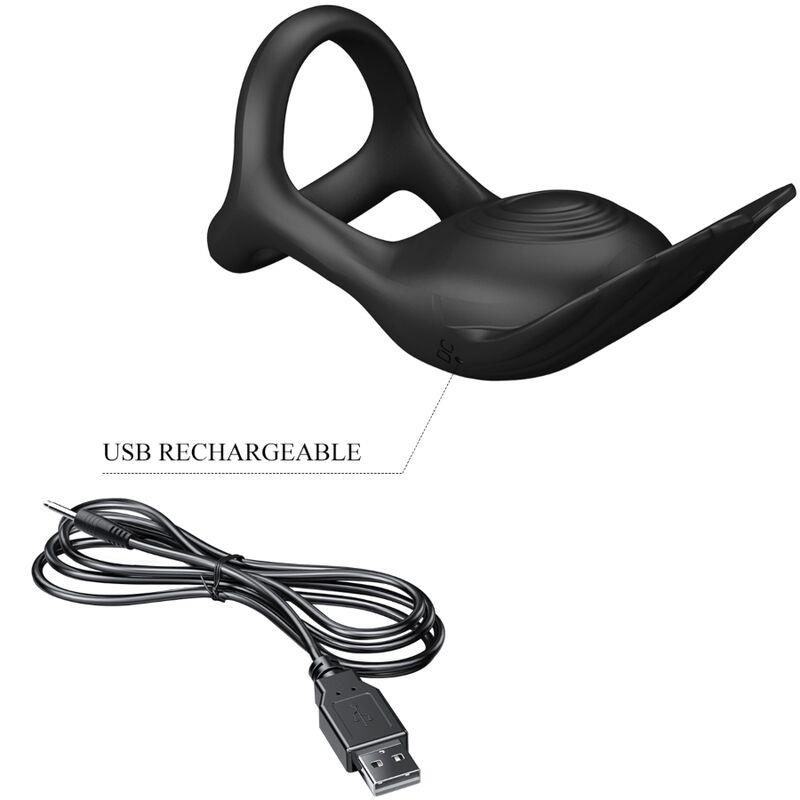 SILAS VIBRANT PENIS RING 7 VIBRACIJA CRNI SILIKON