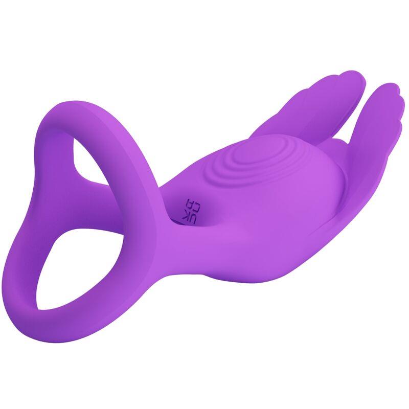 SILAS VIBRANT PENIS RING 7 VIBRATIONS PURPLE SILICONE