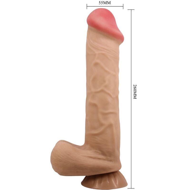 SLIDING SKIN SERIES REALISTIC DILDO WITH SLIDING SKIN SUCTION CUP FLESH 26 CM