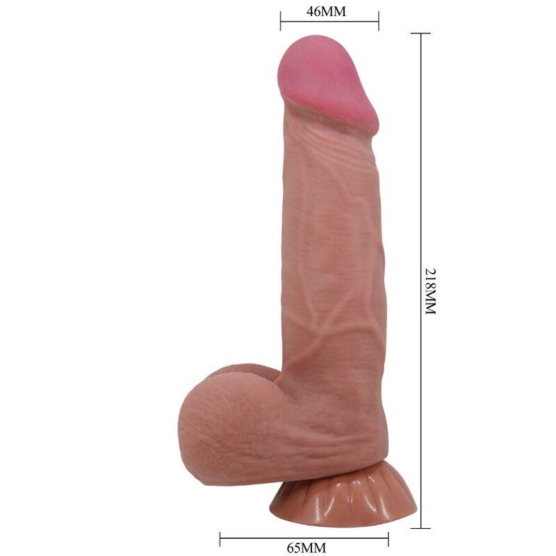 SERIJA SLIDING SKIN REALISTIČNI DILD Z VAKUMSKO RJAVA KOŽA 21.8 CM
