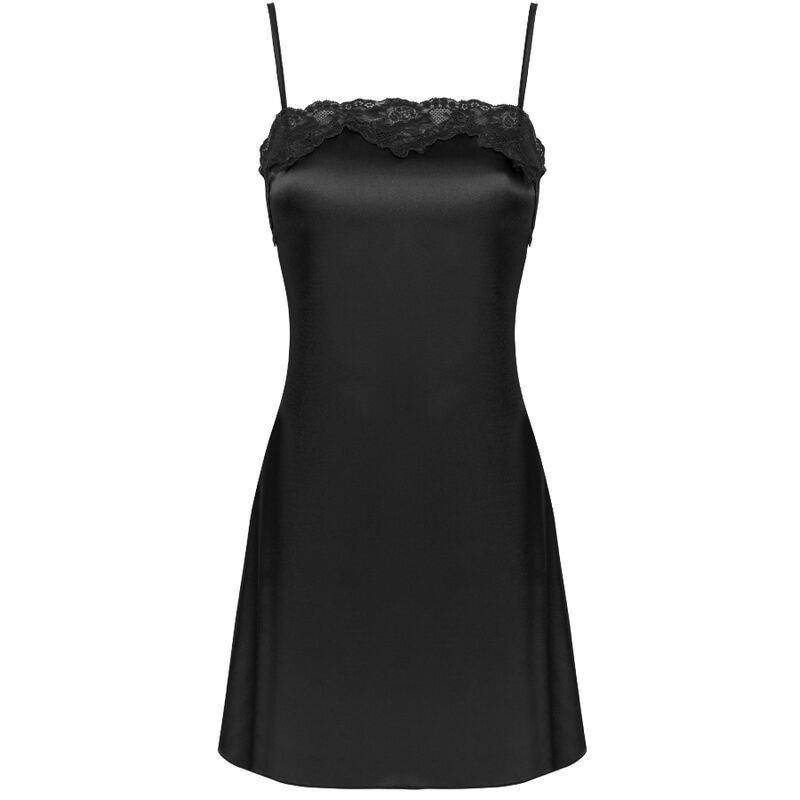 JACQUELINE LC 90249 DRESSING GOWN + SHIRT + PANTY BLACK S/M