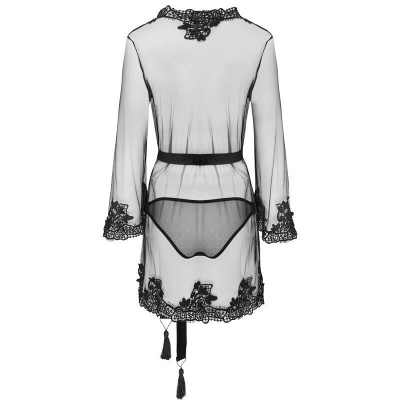 HERINA LC XG056 DRESSING GOWN + PANTY BLACK ONE SIZE