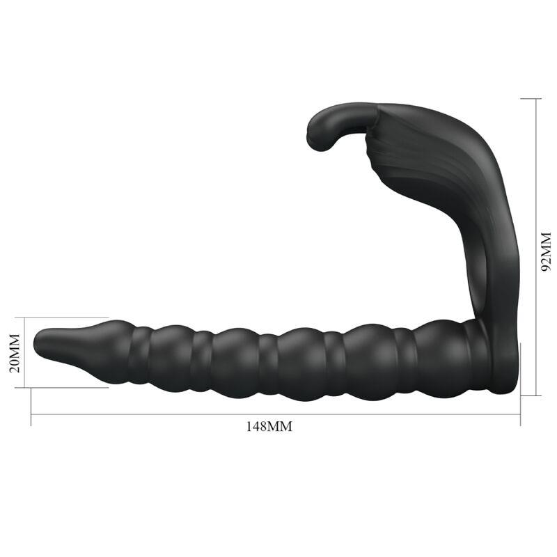 BLACKNEY PENIS RING WITH BLACK VIBRATOR PLUG