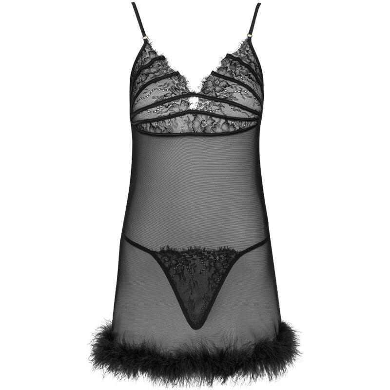 ZERUNAM SET BABYDOLL + BLACK THONG