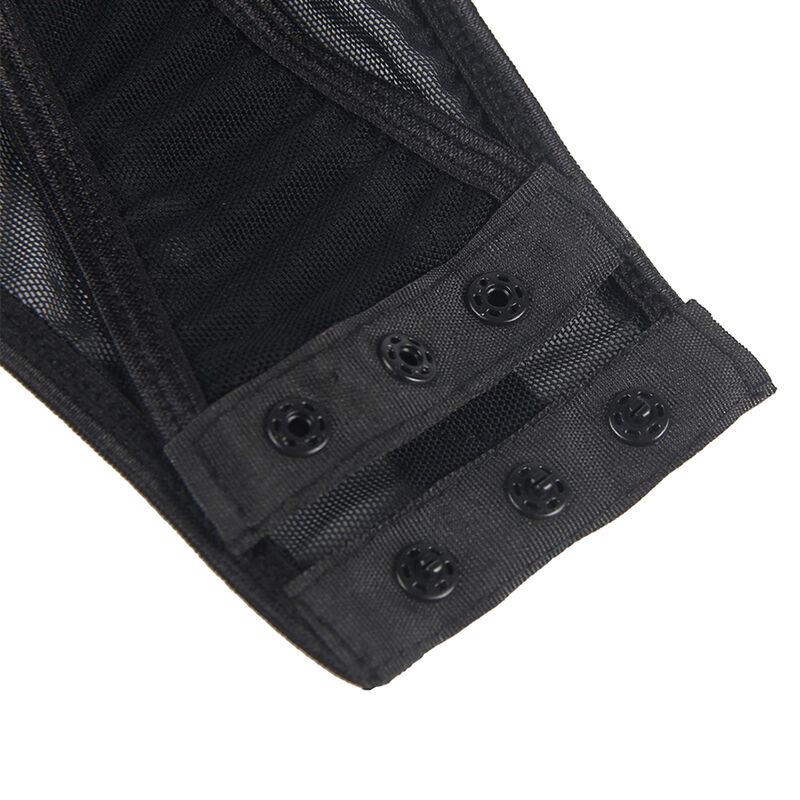 TEDDY WITH GARTER STRAP DETAIL CHEST BLACK S/M