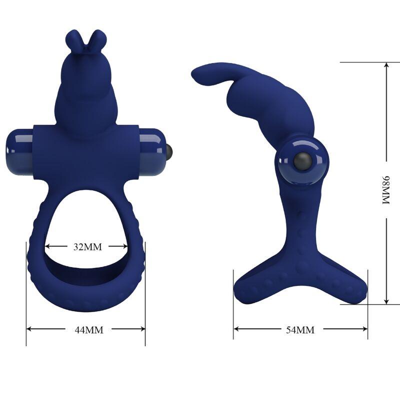 LUCHITO DOUBLE VIBRATING RING RABBIT BLUE