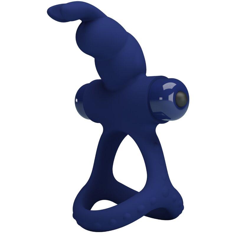 LUCHITO DOUBLE VIBRATING RING RABBIT BLUE