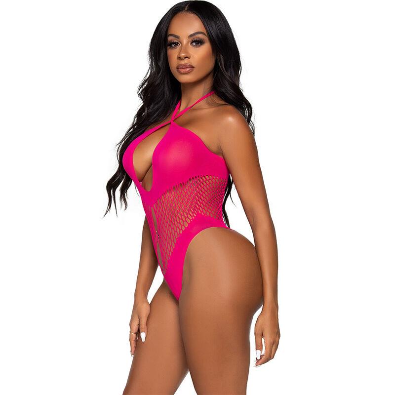 OPEN & CROSSED NECKLINE BODYSUIT ORANGE