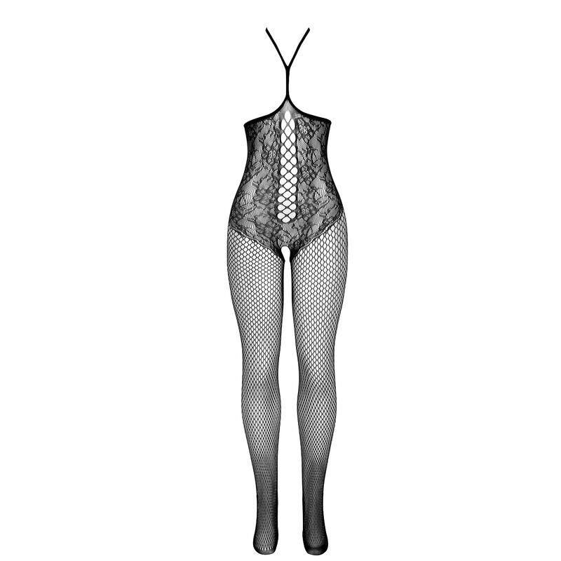 951849 OTVORENI KUP FISHNET BODYSTOCKING I HALTER NECK CRNI JEDNA VELIČINA
