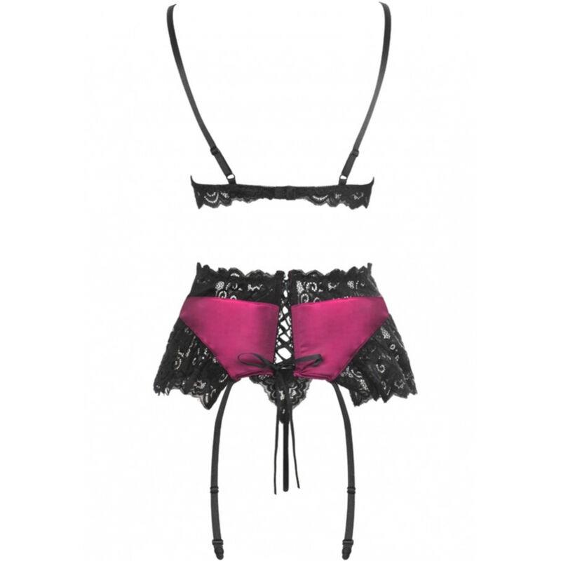 NAHIR LC 20214 BRA + PANTY + GARTER BELT S/M