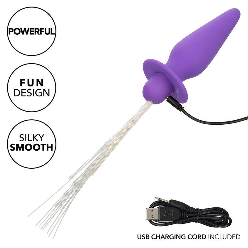 SOUTHERN LIGHTS LIGHT UP ANAL PLUG 10 VIBRATIONS SILICONE PURPLE