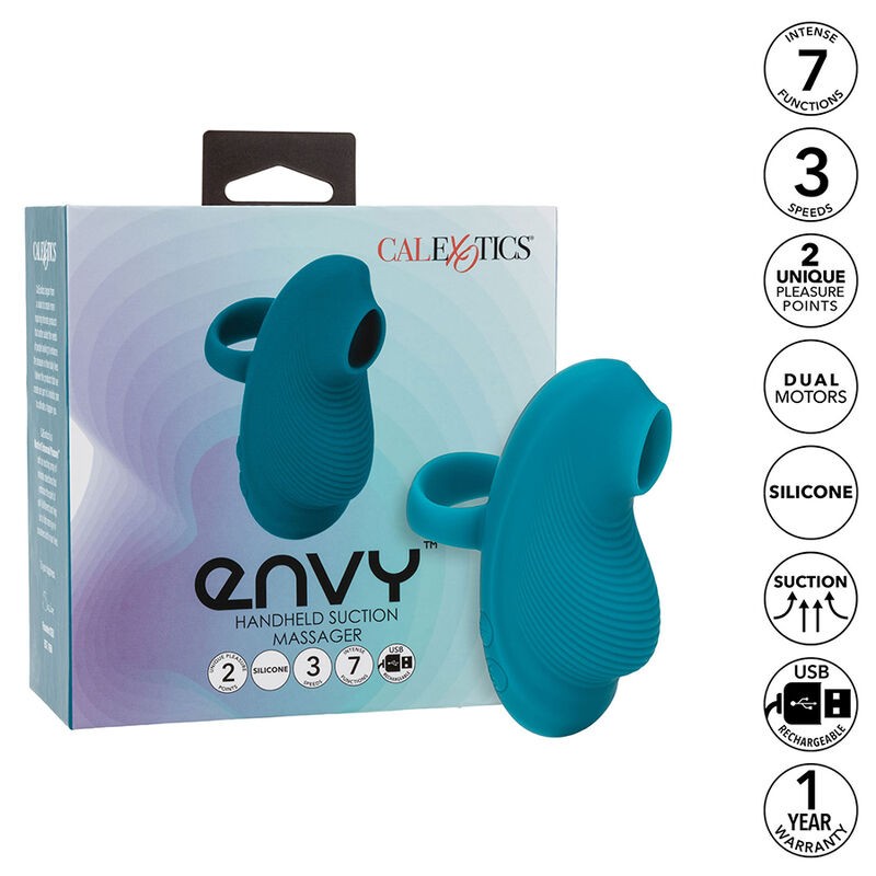 ENVY HANDHELD ROLLING BALL MASSAGER 7 VIBRATIONS BLUE