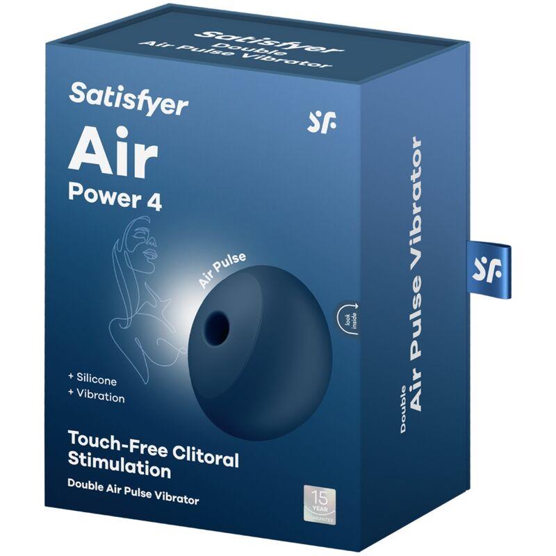 AIR POWER 4 STIMULATOR & VIBRATOR 12 VIBRATIONS BLUE