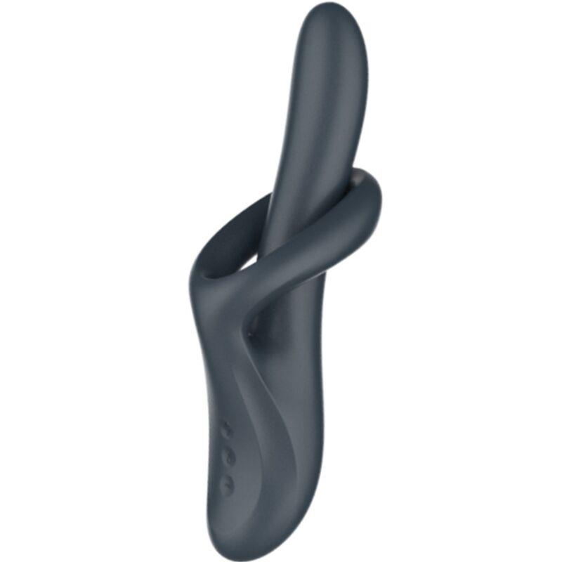 HEAT FLEX 4 VIBRATOR Z UČINKOM OGREVANJA 12 VIBRACIJ SIVA