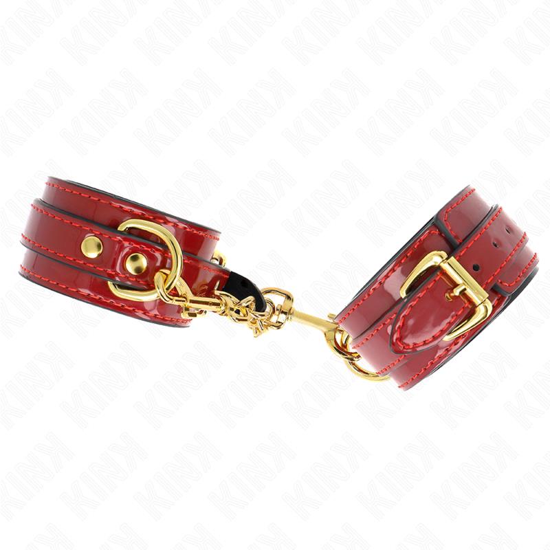 JOANNA ANGEL ZAPESTNICE RDEČE PRILAGODLJIVE Z ZLATO VERIGO 16.5-26 CM X 4 CM
