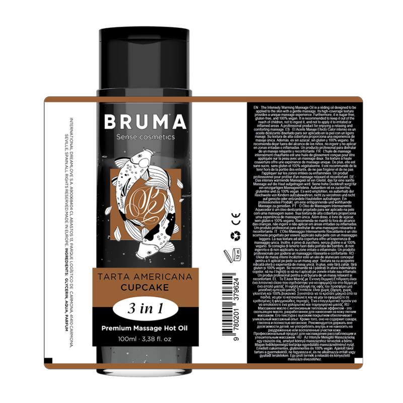 PREMIUM MASAŽNO OLJE S TOPLOTNIM UČINKOM CUPCAKE 3 V 1 - 100 ML