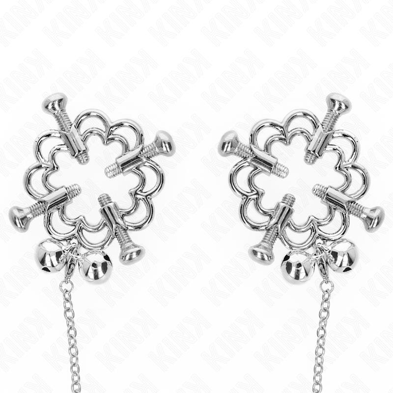 METAL FLOWER NIPPLE CLAMPS WITH CHAIN