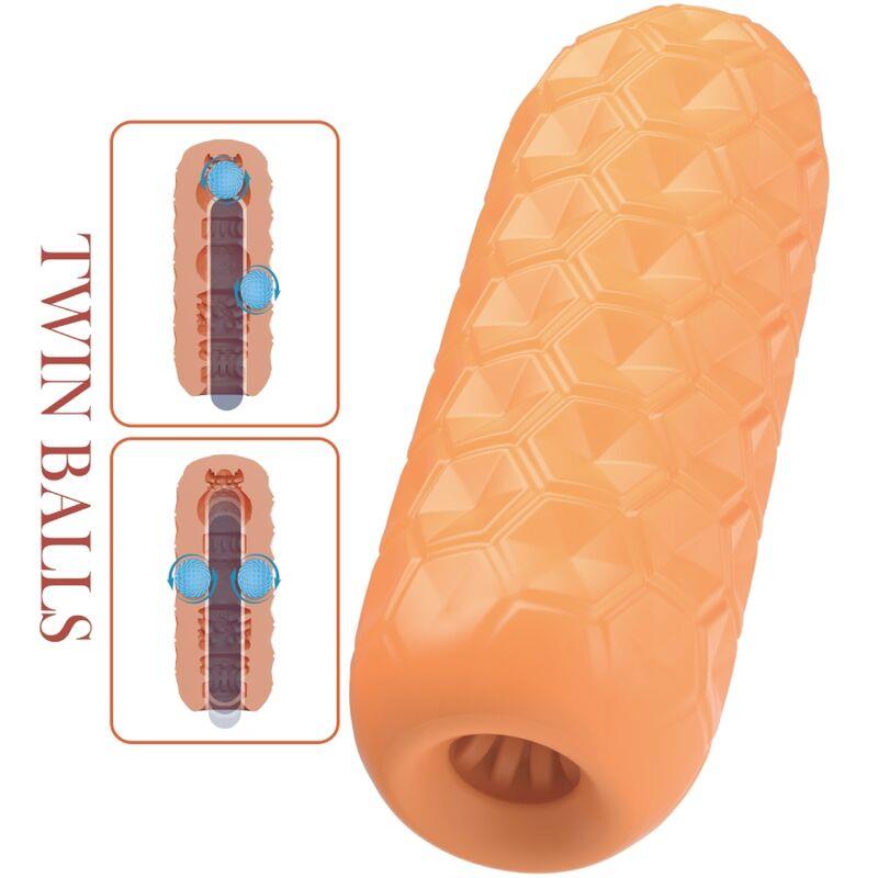 TWIN BALLS MALE MASTURBATOR ORANGE