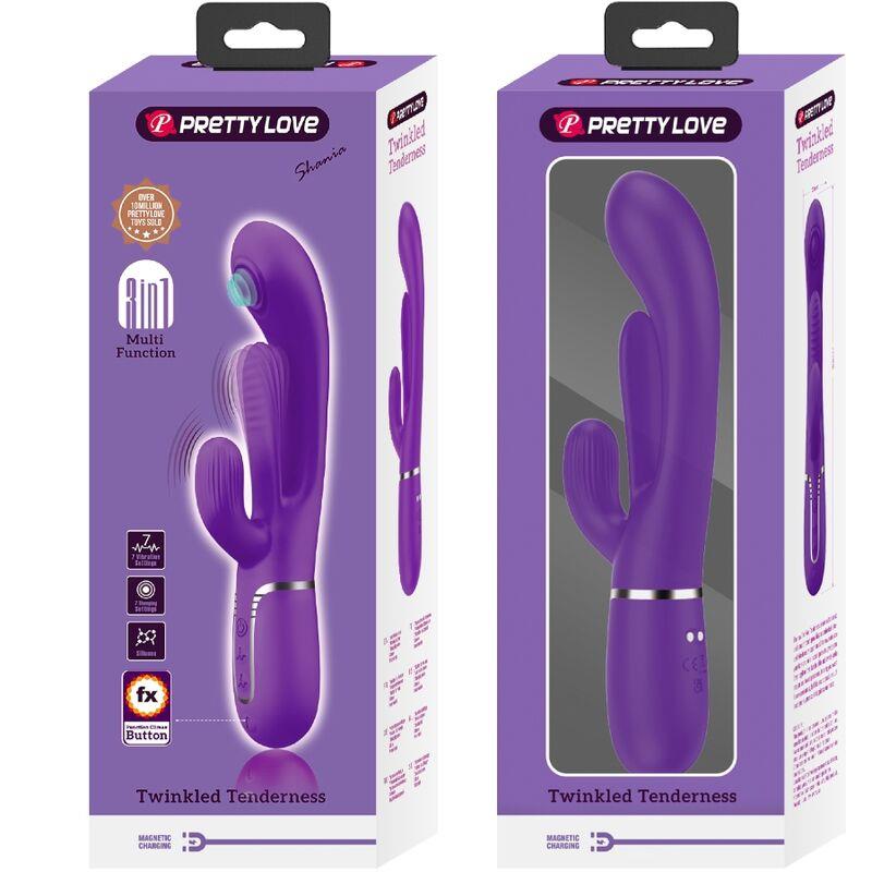 SHANIA TRIPLE RABBIT VIBRATOR MULTIFUNCTION PURPLE
