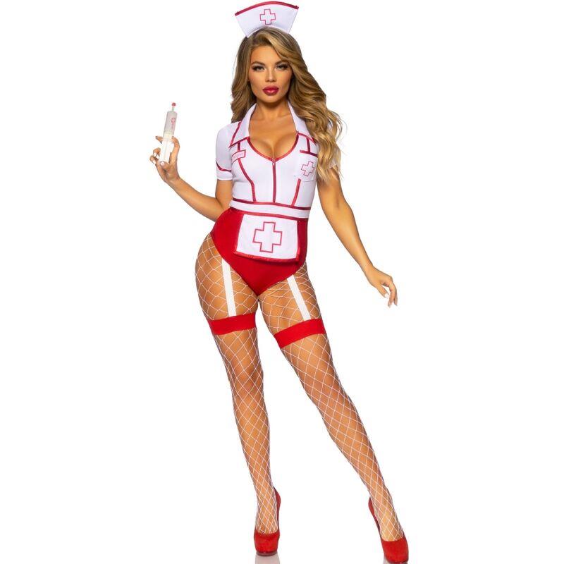 SEXY NURSE COSTUME RED/WHITE M
