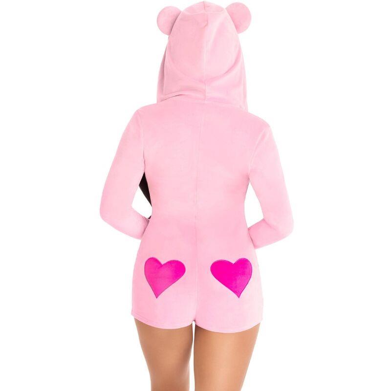 TEDDY BEAR VELVET BODYSUIT PINK S