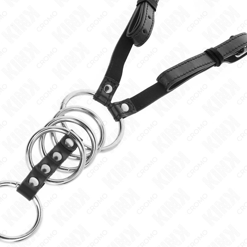 5 PENISOVIH PRSTANOV 3.8 CM DO 5 CM METAL Z USNJENIM TRAKOM 112 CM