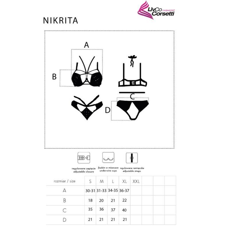NIKRITA LC 90647 BRA + PANTIES BLACK S