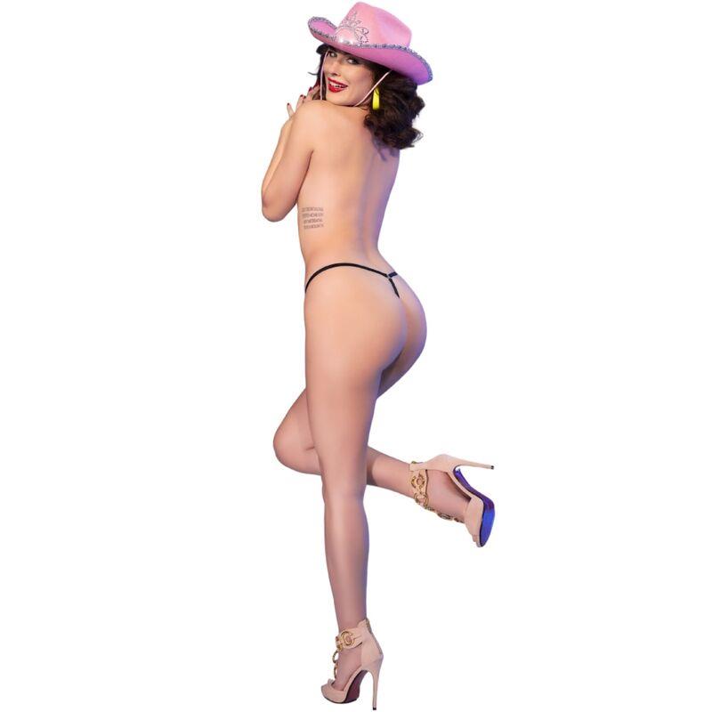 CR 4836 THONG KISS ME BLACK L/XL