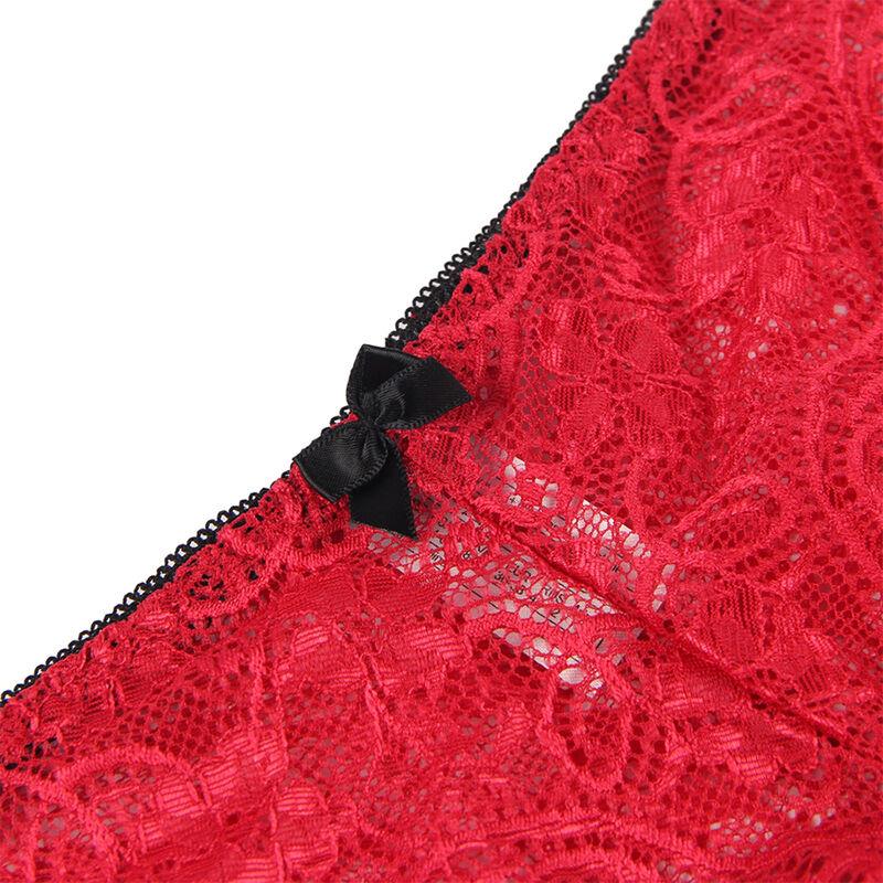 953904 SILK AND LACE NIGHTGOWN + PANTIES RED L/XL