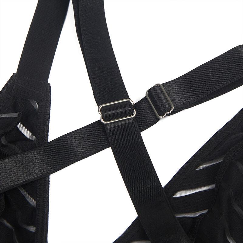 954154 BODY WITH GARTER BELT BLACK L/XL