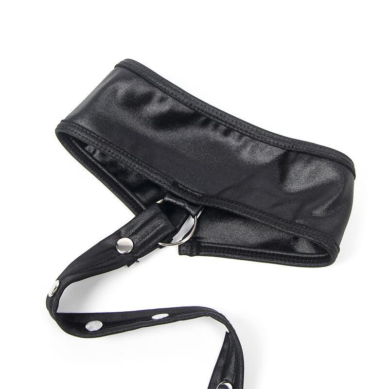 954406 LEATHER BONDAGE DRESS BLACK S/M