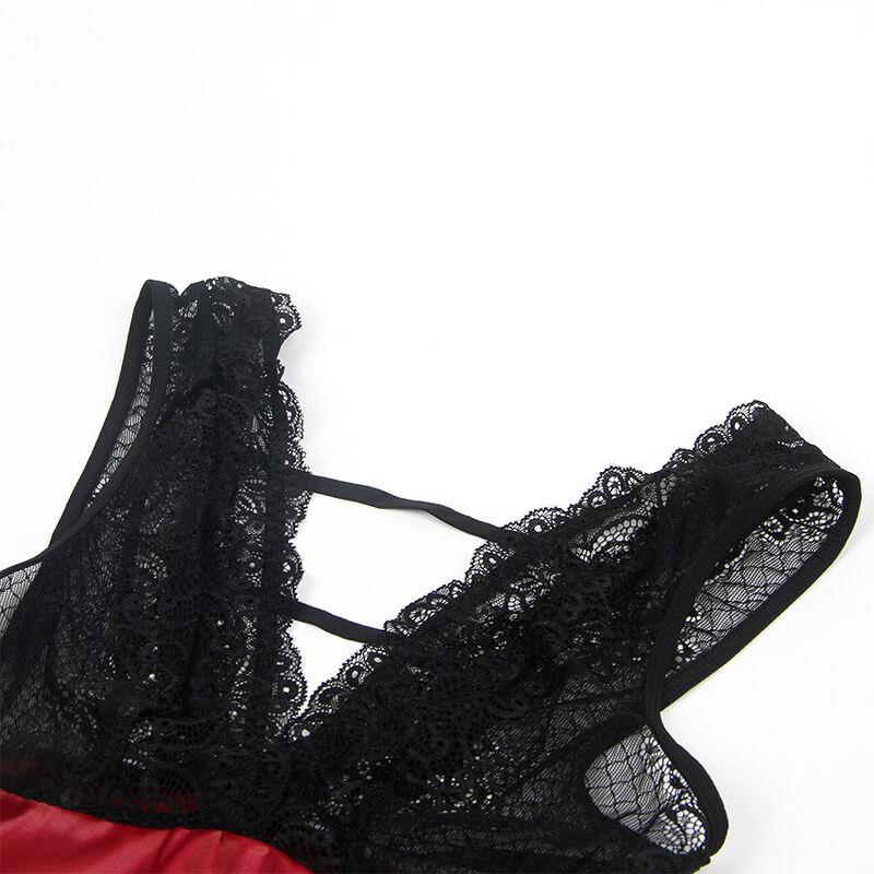 954437 LACE BONDAGE DRESS BLACK L/XL