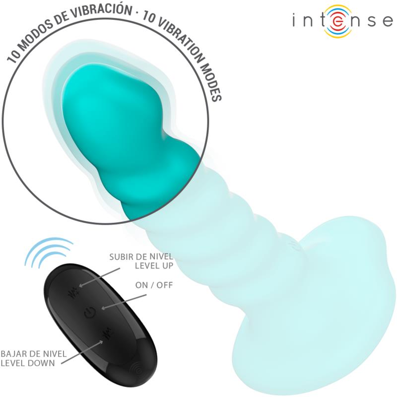 BUFFY VIBRATOR VELIČINA S SPIRALNI DIZAJN 10 VIBRACIJA PLAVA DALJINSKI UPRAVLJAČ