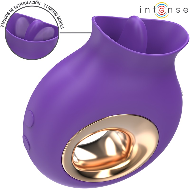 TULI CLITORIS STIMULATOR 9 VIBRATIONS & 9 OSCILLATIONS PURPLE