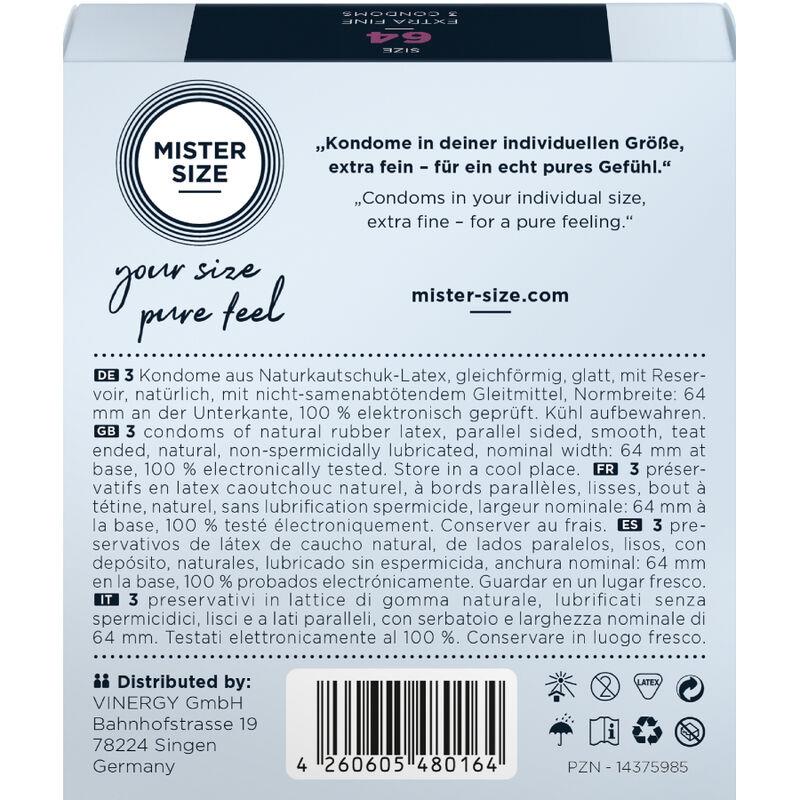 CONDOMS SIZE XXL 64 MM (3 UNITS)
