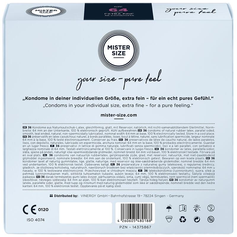 CONDOMS SIZE XXL 64 MM (36 UNITS)