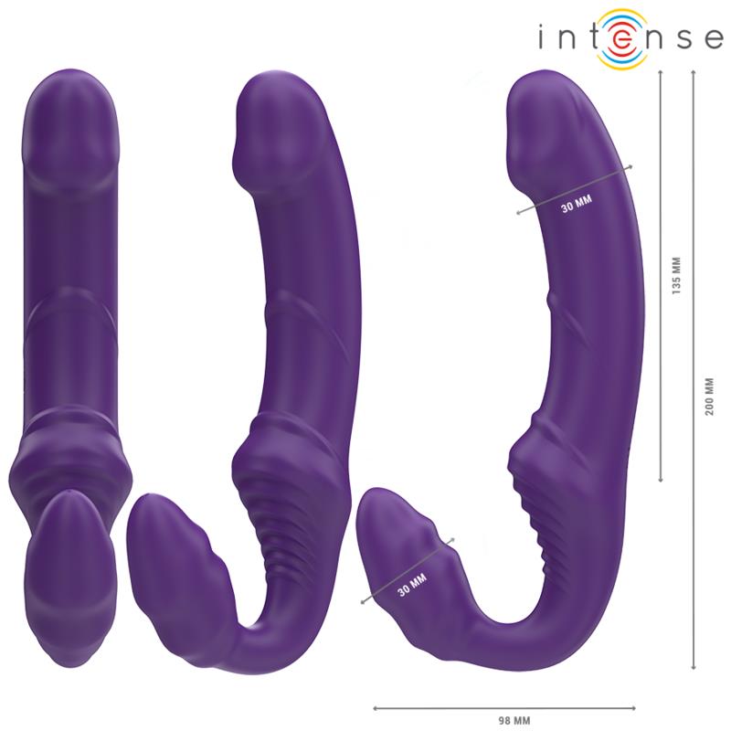 JILL DVOJNI VIBRATOR 20 CM LJUBIČASTI DALJINSKO UPRAVLJANJE