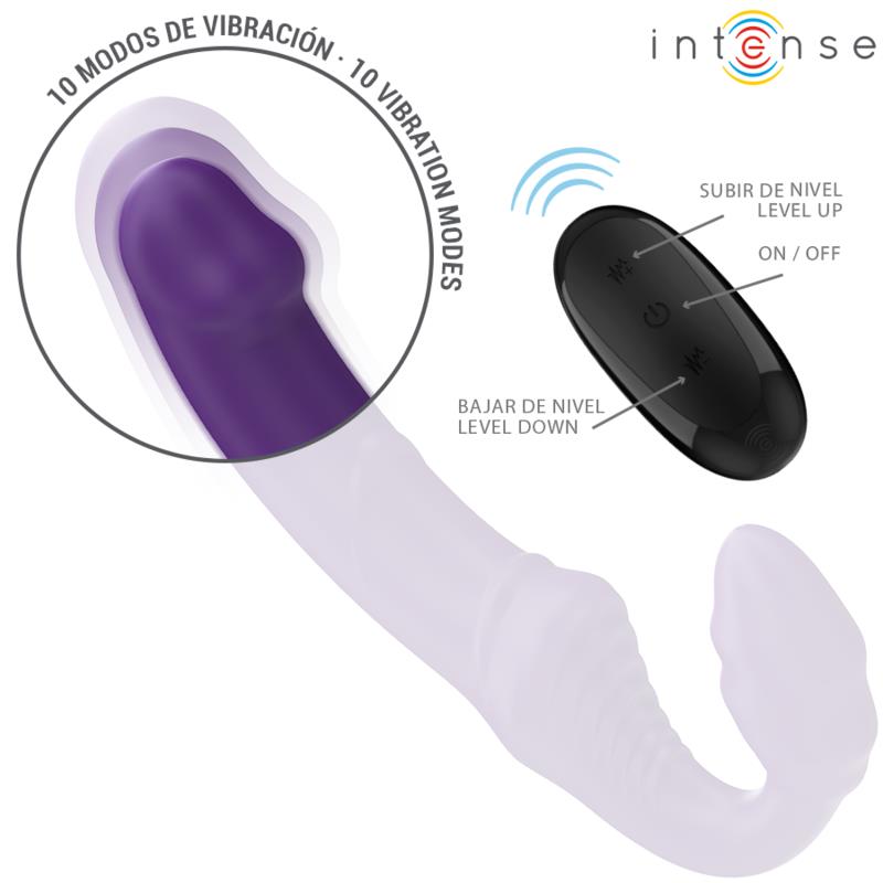 JILL DVOJNI VIBRATOR 20 CM LJUBIČASTI DALJINSKO UPRAVLJANJE